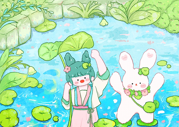 【原创插画】夏荷正当时