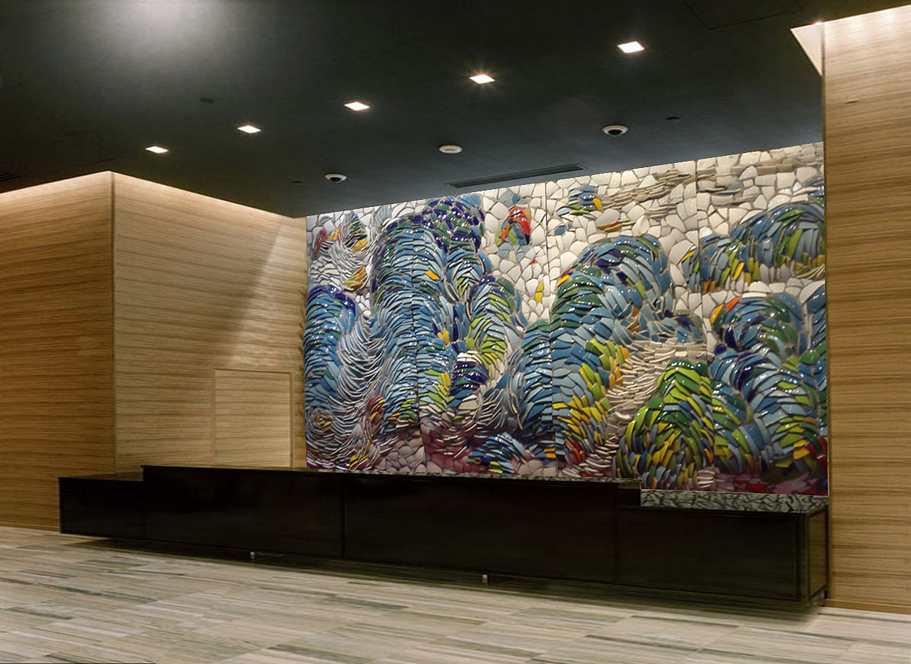 嵌瓷 《山歌》陈旭南嵌瓷作品（图ZNzg0OTcxMjg=） - 雕塑 - 站酷设计师陈旭南原创素材 - 站酷ZCOOL