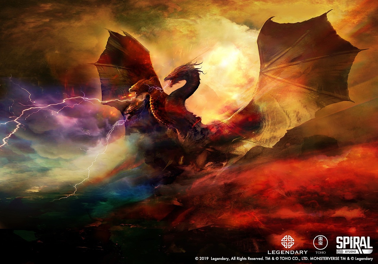 spiral studio 哥斯拉:怪兽之王 三头巨龙 基多拉 雕像