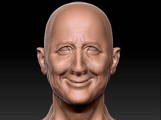 【Zbrush】老妇肖像