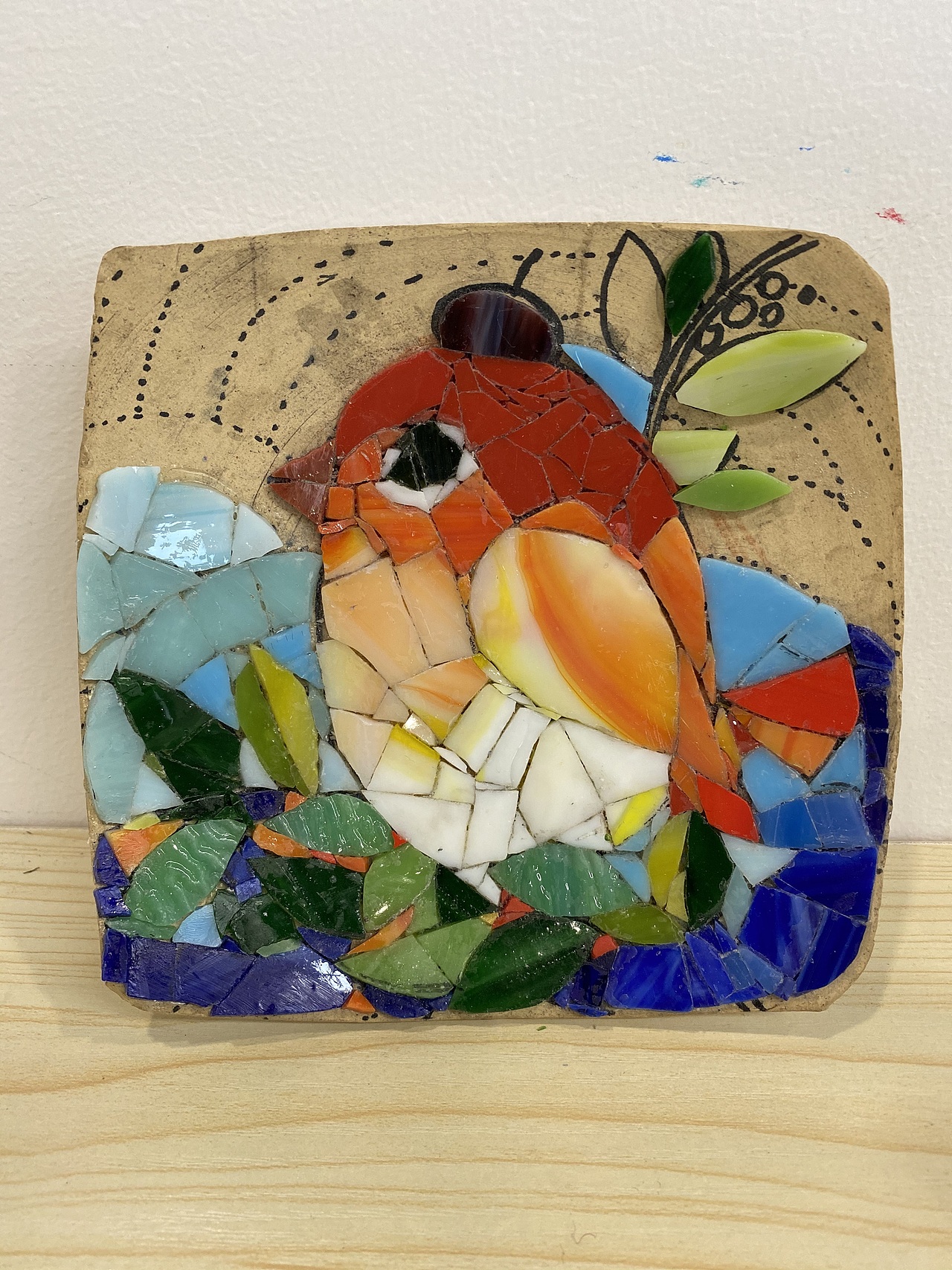 玻璃马赛克：戴帽子的小鸟儿（图ZMjUzMjMwNTQ4） - 其他手工艺 - 站酷设计师桂桂猫原创素材 - 站酷ZCOOL