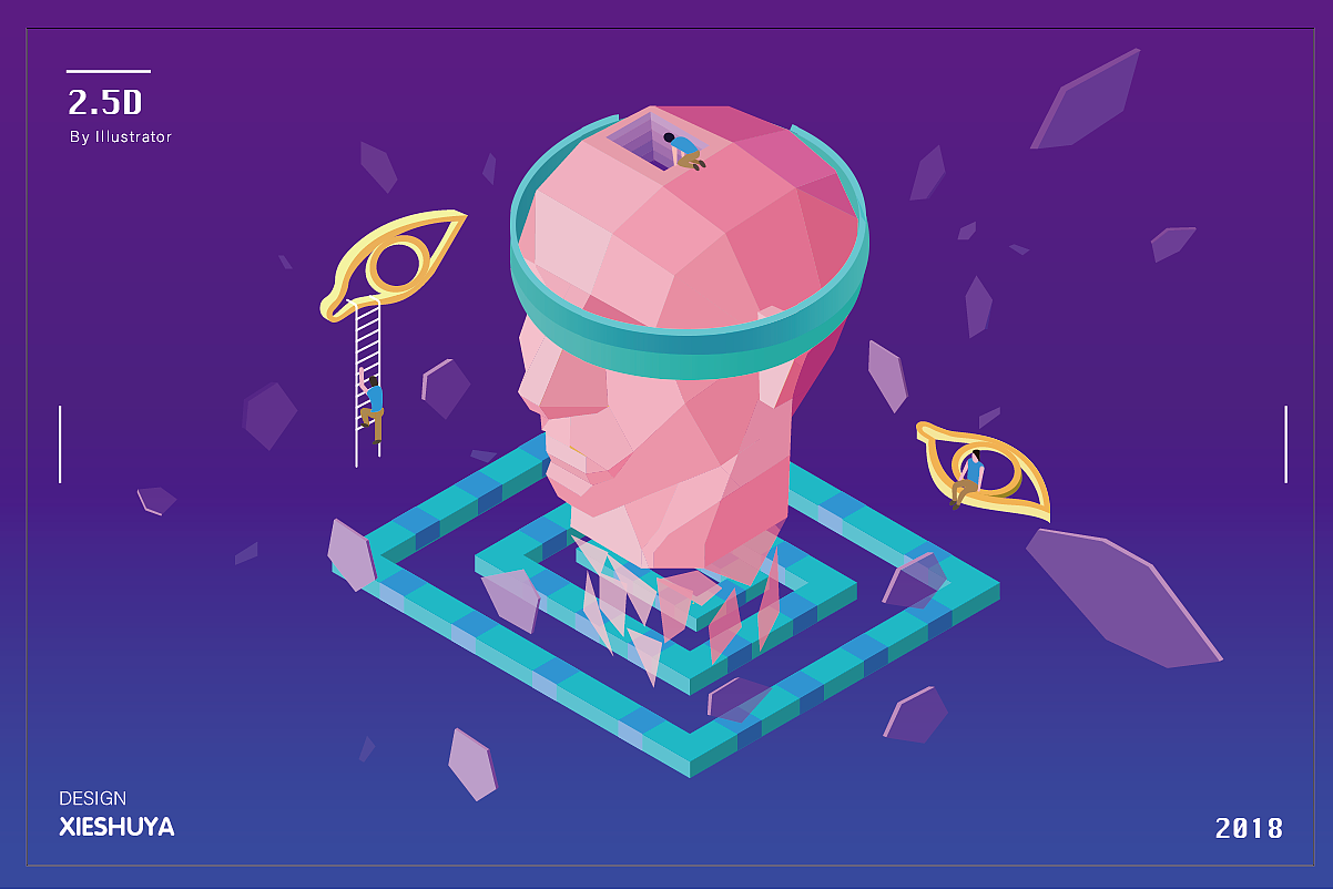 2.5D插画（图ZMTE0NzY1MjYw） - 其他UI - 站酷设计师谢小胖爱肉肉原创素材 - 站酷ZCOOL