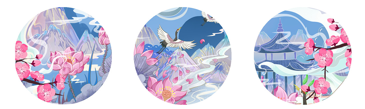 香水系列古风插画包装（图ZMjQzODQxNjI0） - 商业插画 - 站酷设计师一缕画丝原创素材 - 站酷ZCOOL