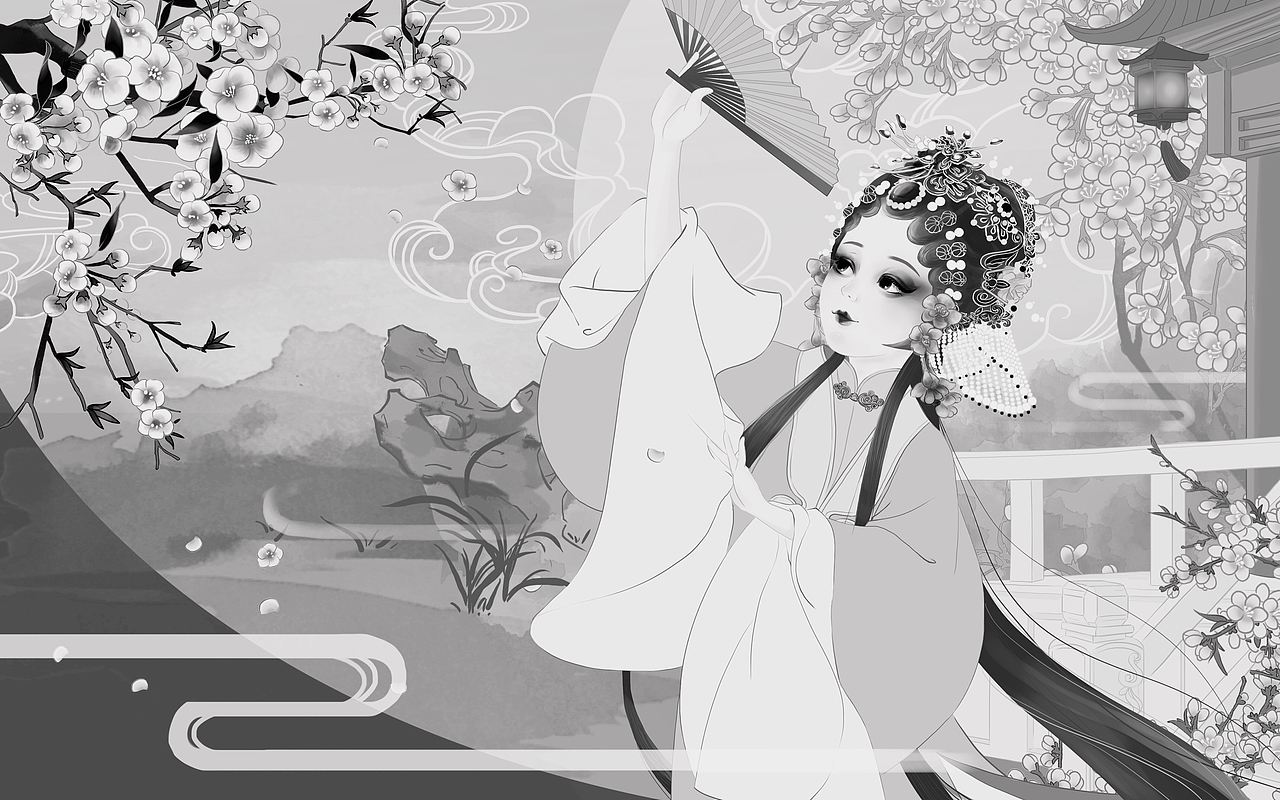 良辰美景奈何天，赏心乐事谁家院（图ZMTUwNjQyNTA0） - 绘本 - 站酷设计师蝉之Fairy原创素材 - 站酷ZCOOL