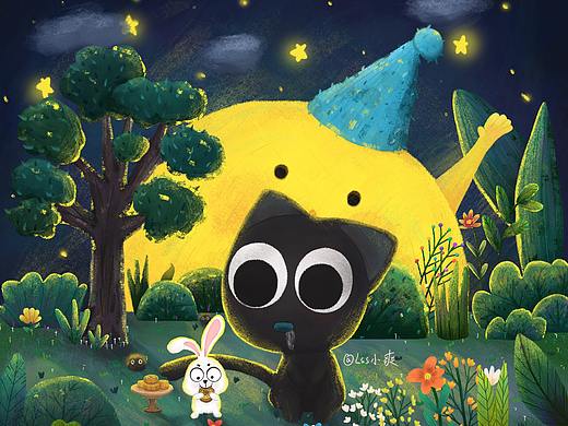 一张练习中秋图,加绘画视频~