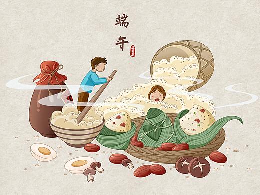 端午节（个人主页-ZNTMyNTQyNzY=） - 商业插画 - 站酷设计师若木wang原创素材 - 站酷ZCOOL