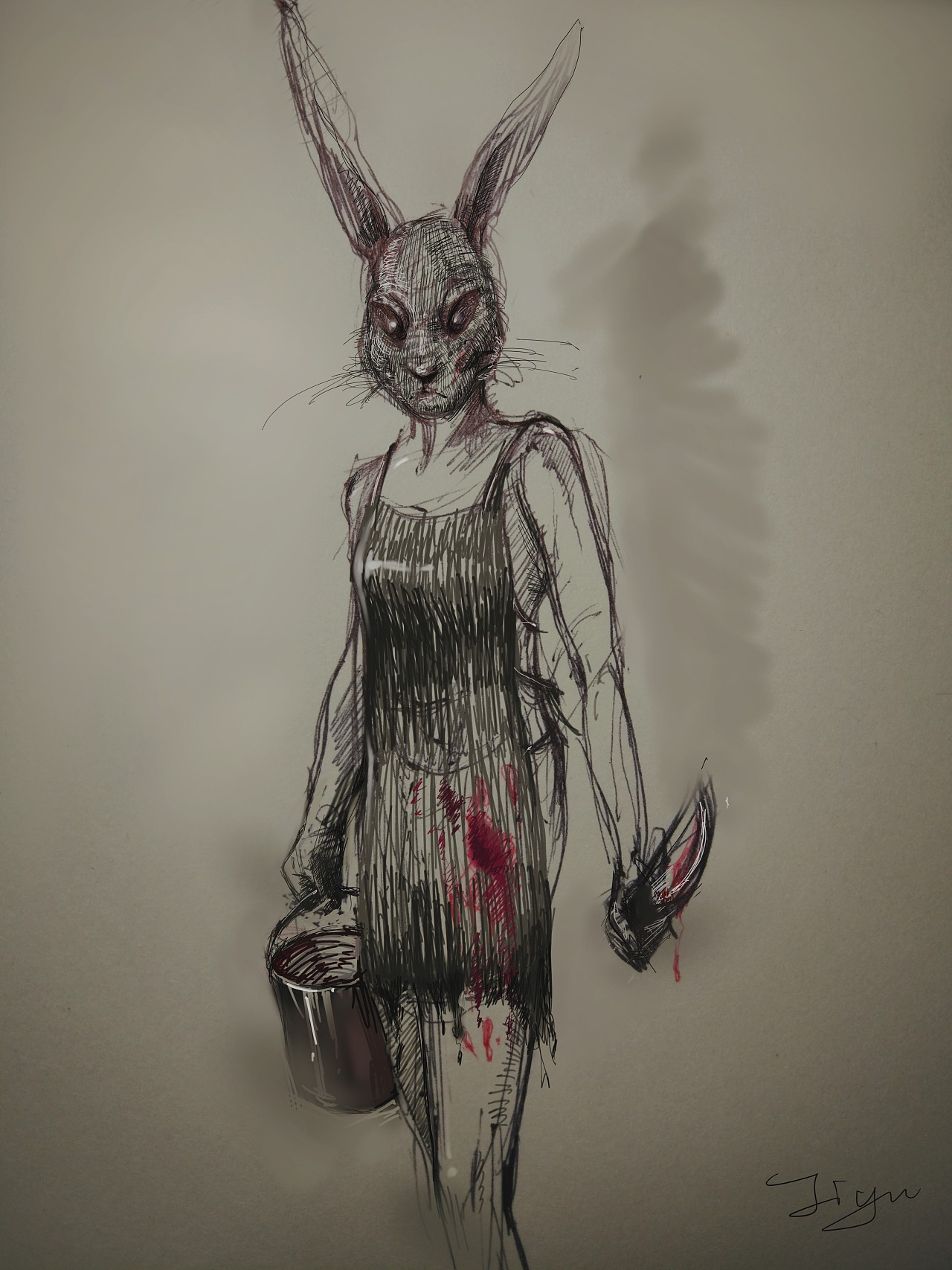 恐怖兔子图片壁纸图片