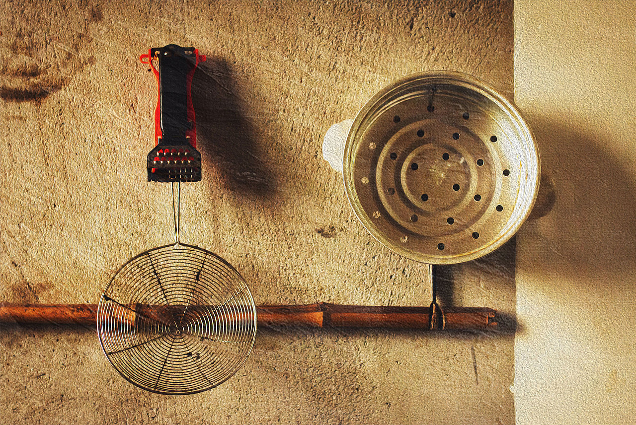 奶奶与她的小花猫