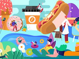 商业海报-四季主题会-墙面海报