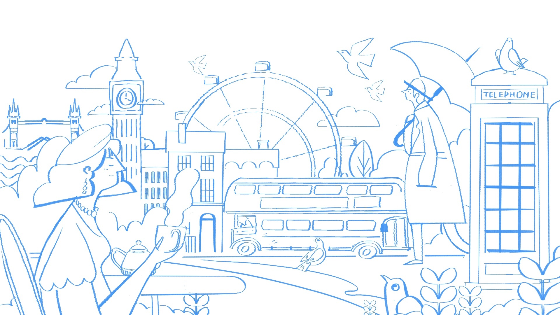 致世界的明信片#伦敦|插画|商业插画|dola_sun_原创作品-站酷zcool