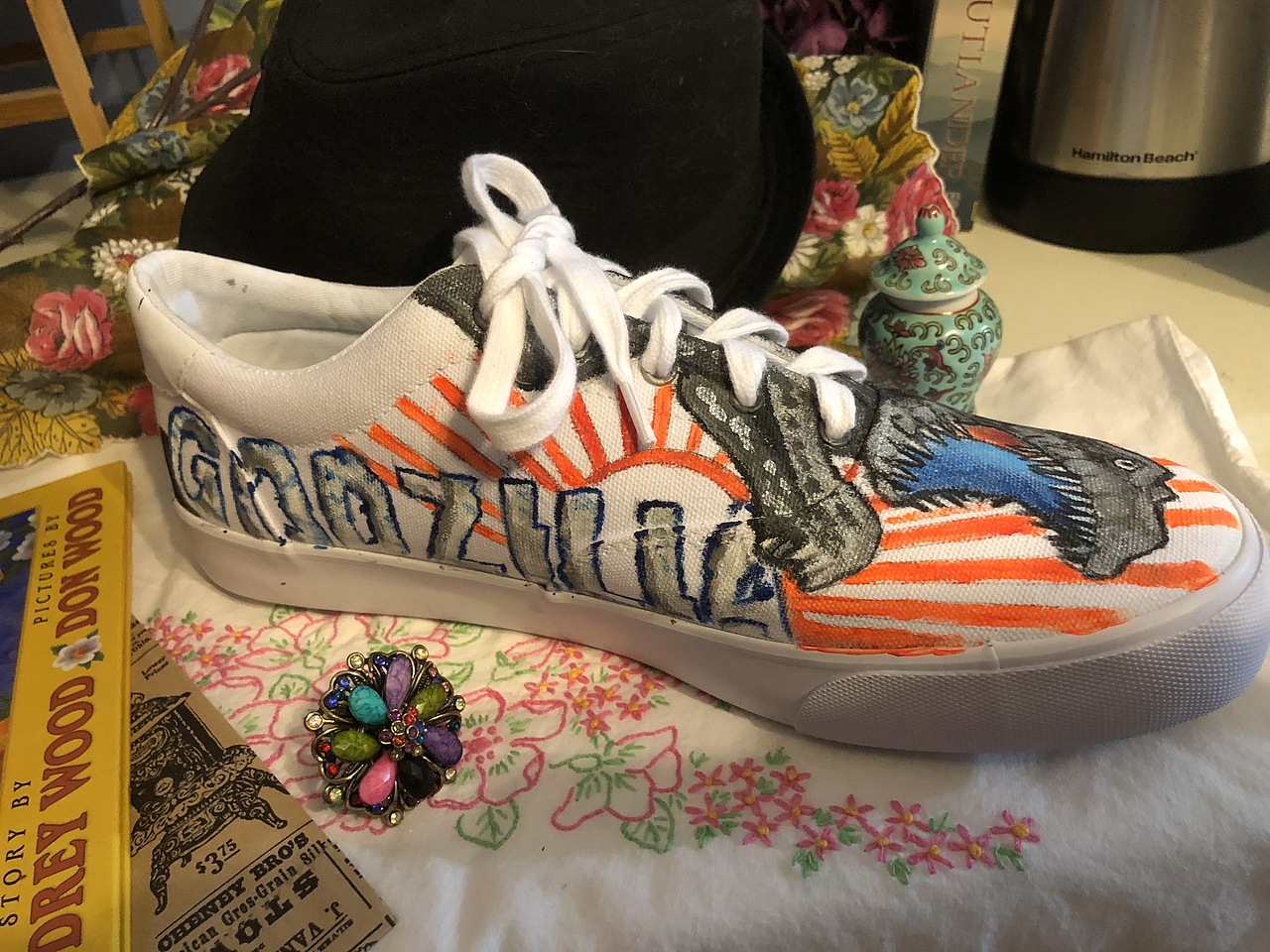 最近一个月画的手绘鞋