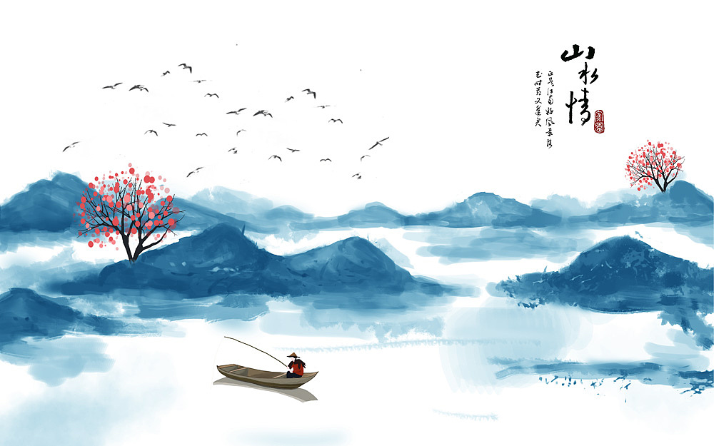 2022新山水（图ZMjc2NTU0ODgw） - 生活用品 - 站酷设计师新中式纱画图库原创素材 - 站酷ZCOOL