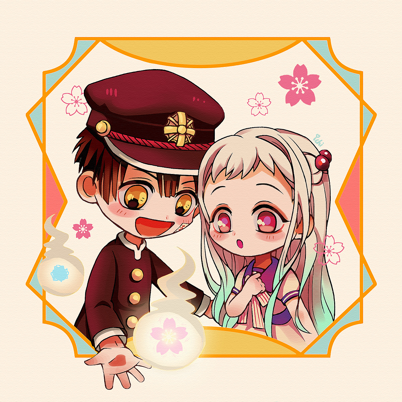 举报收藏分享原创作品插画创作习作动漫地缚少年花子君同人q版人物