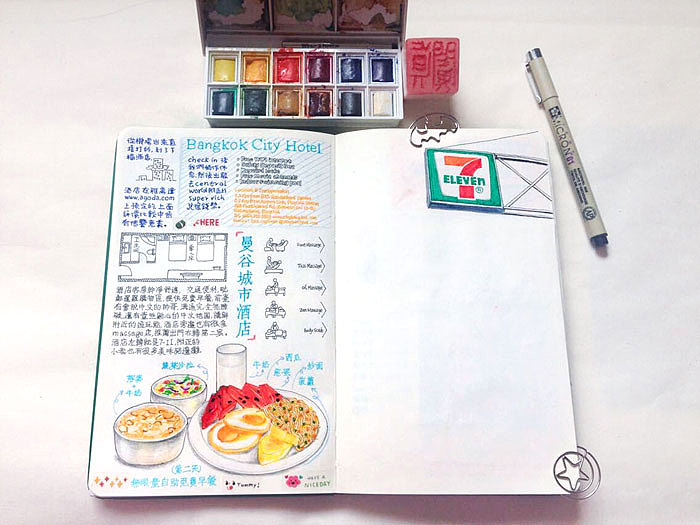 【This is Thailand】泰国手绘游记插画(图ZNDg3NDY2MDA=) - 商业插画 - 站酷设计师阗真原创素材 - 站酷ZCOOL
