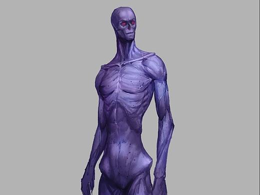 人体变形系列丨紫色瘦子丨人体怎么画丨PS板绘