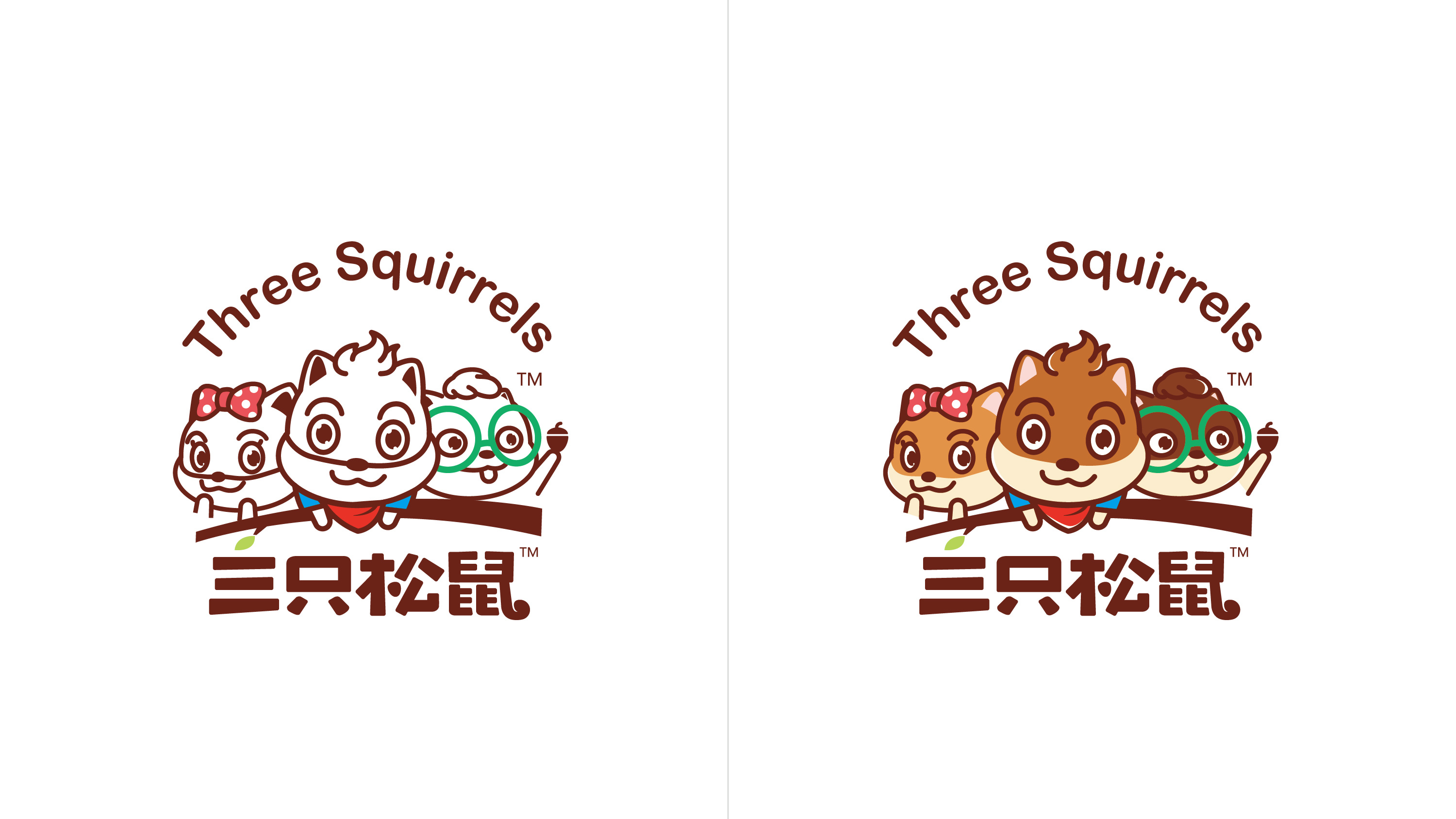 5gn05×三只松鼠|标志升级挑战×五连|平面|品牌|五克氮创意设计