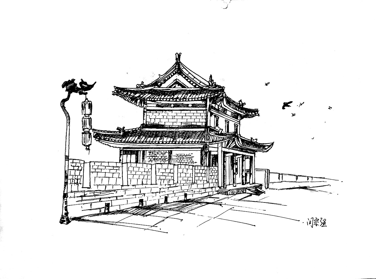 《西安行》场景手绘(二)