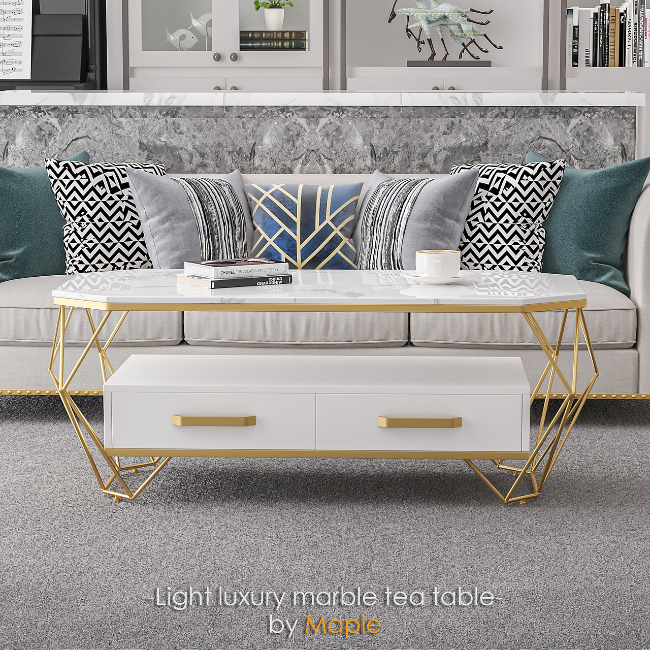 轻奢大理石茶几一组（图ZMjMxOTE3Mjg0） - 生活用品 - 站酷设计师枫子丶原创素材 - 站酷ZCOOL