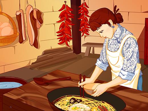 廚房一角（個人主頁-ZNTI5MjgxMDA=） - 商業(yè)插畫 - 站酷設(shè)計師兔二一Tooz原創(chuàng)素材 - 站酷ZCOOL