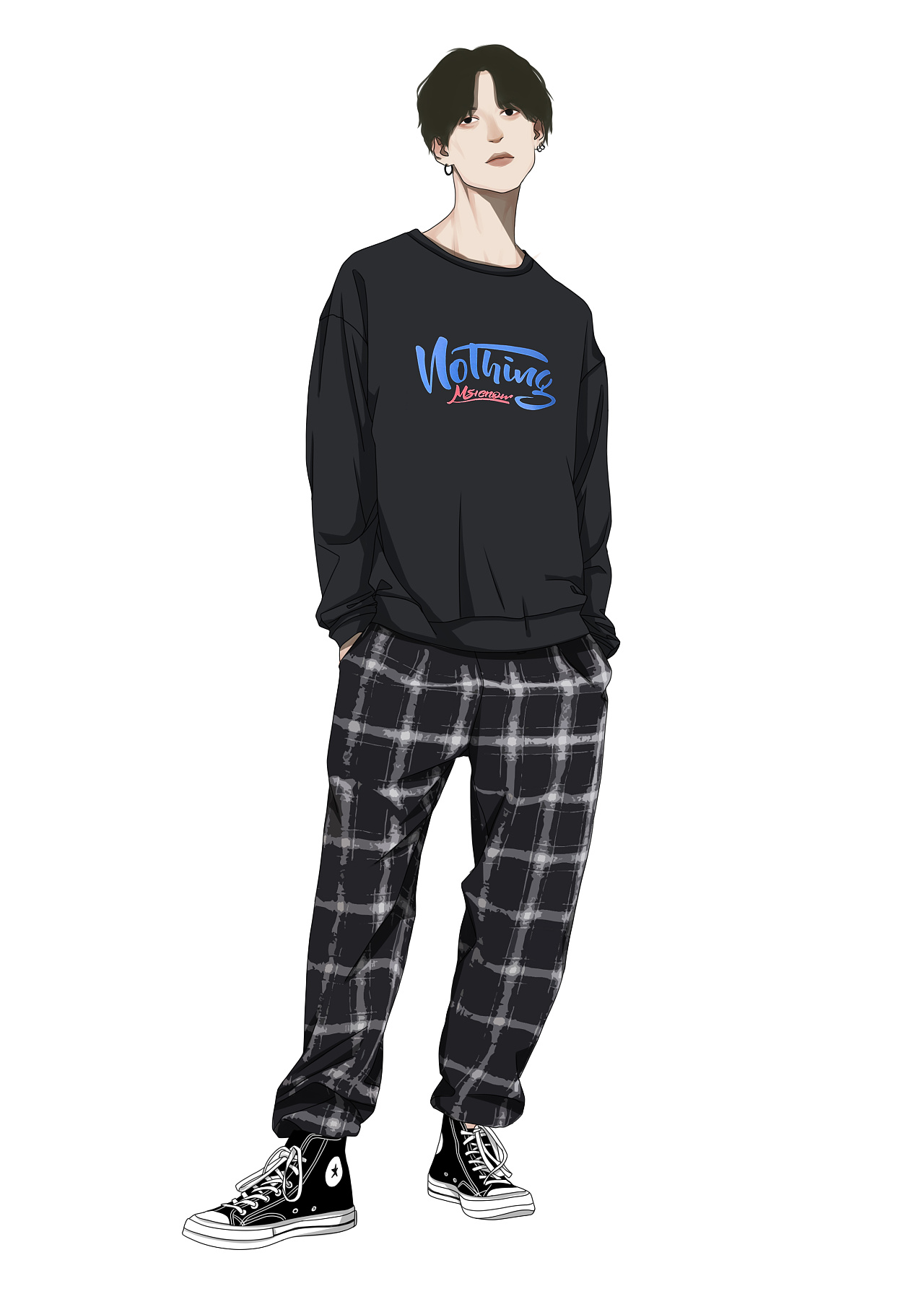 近期的一些男装插画