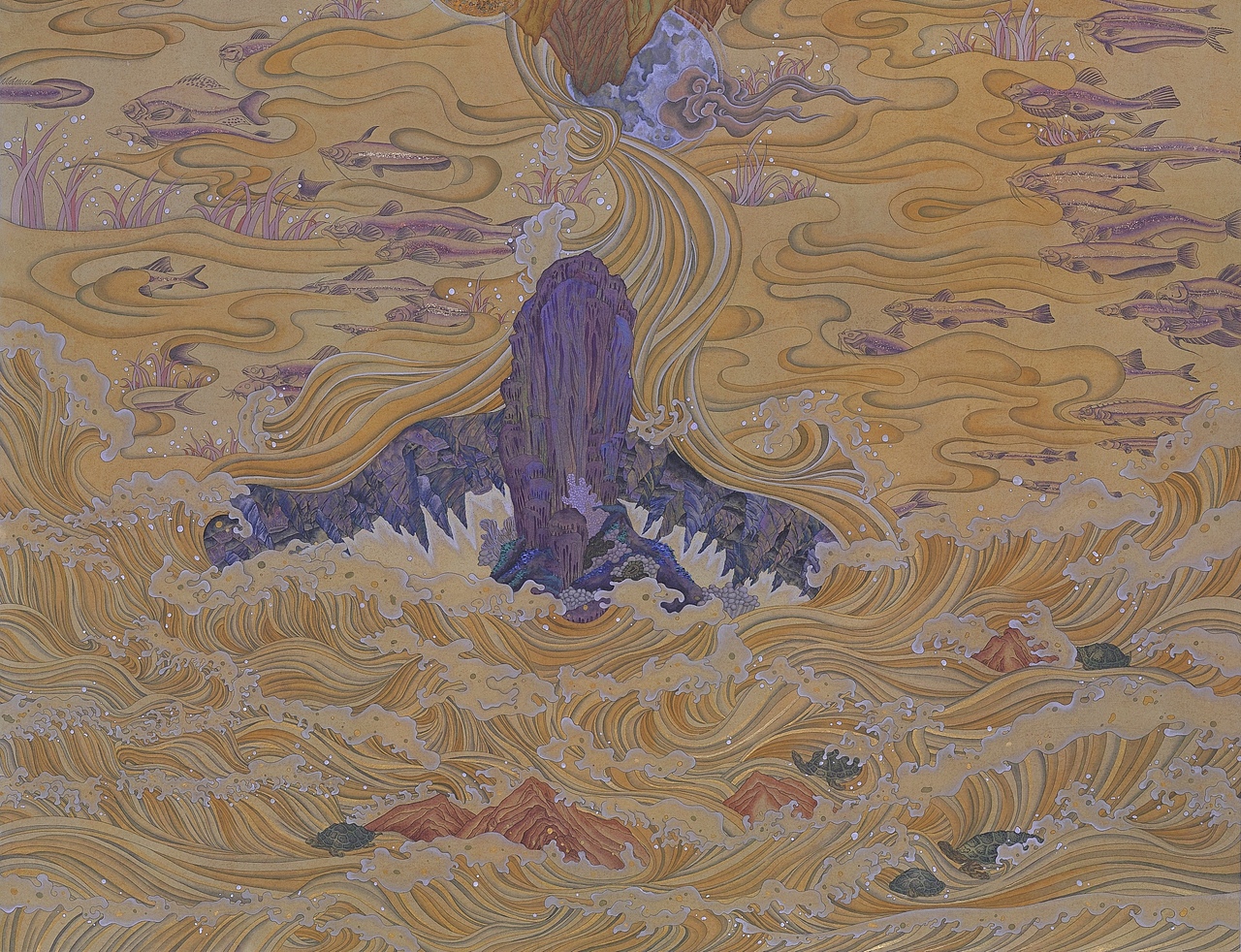 国画工笔|楚辞九歌系列·河伯