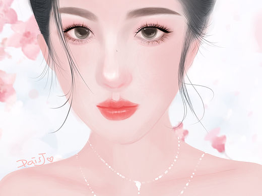 山茶花系列#厚涂风格