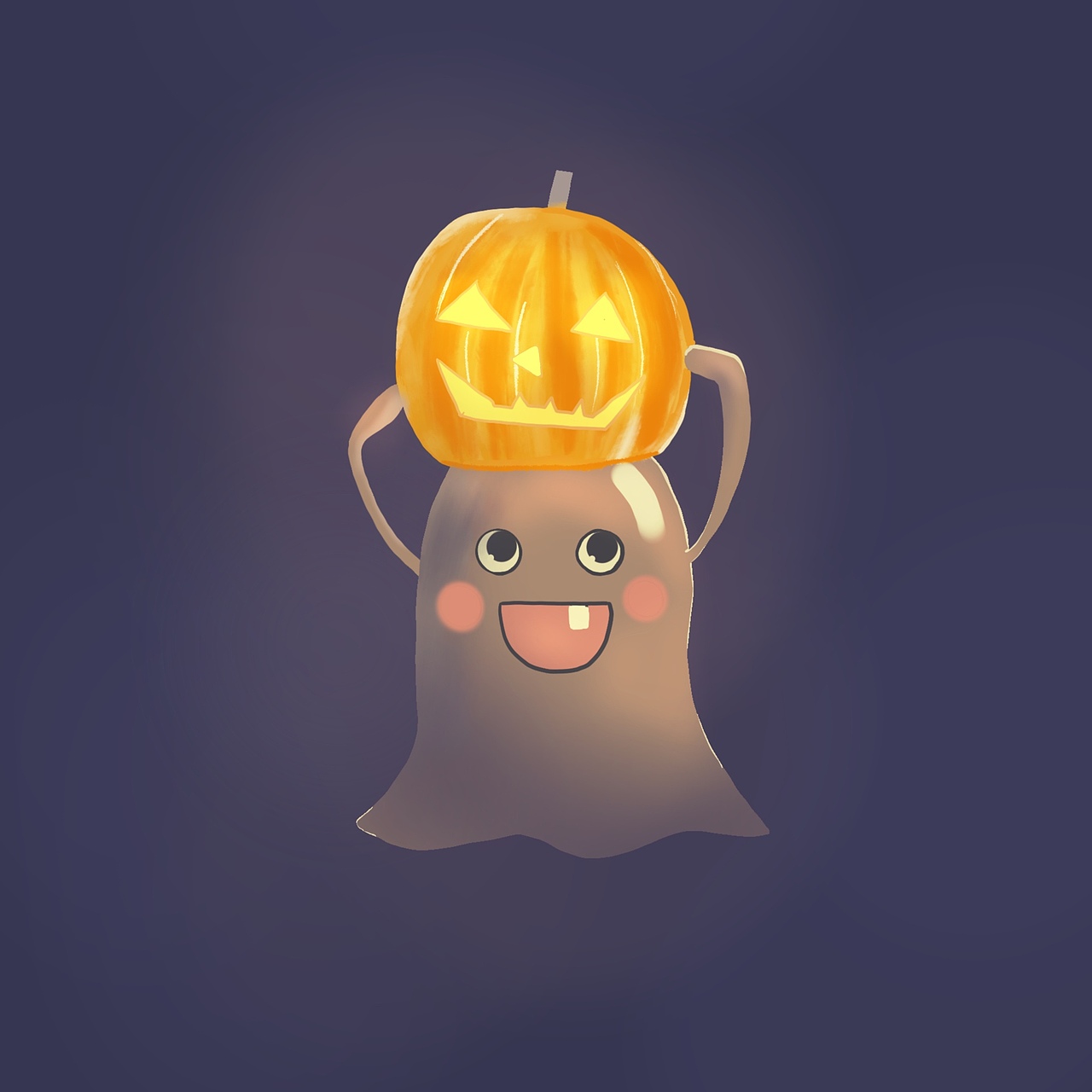 万圣节南瓜情侣微信头像