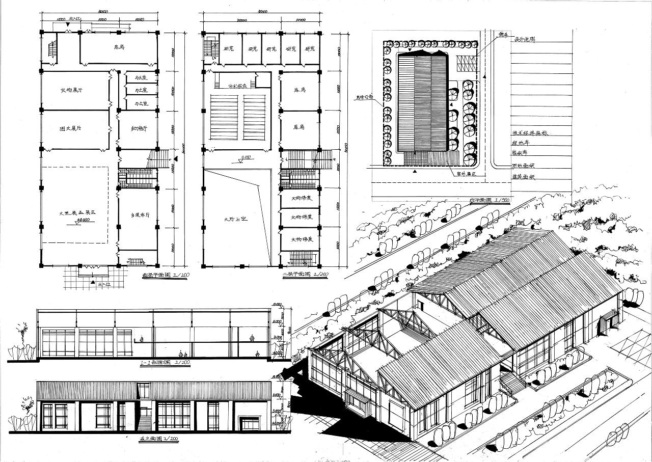 建筑快题线稿系列(一)