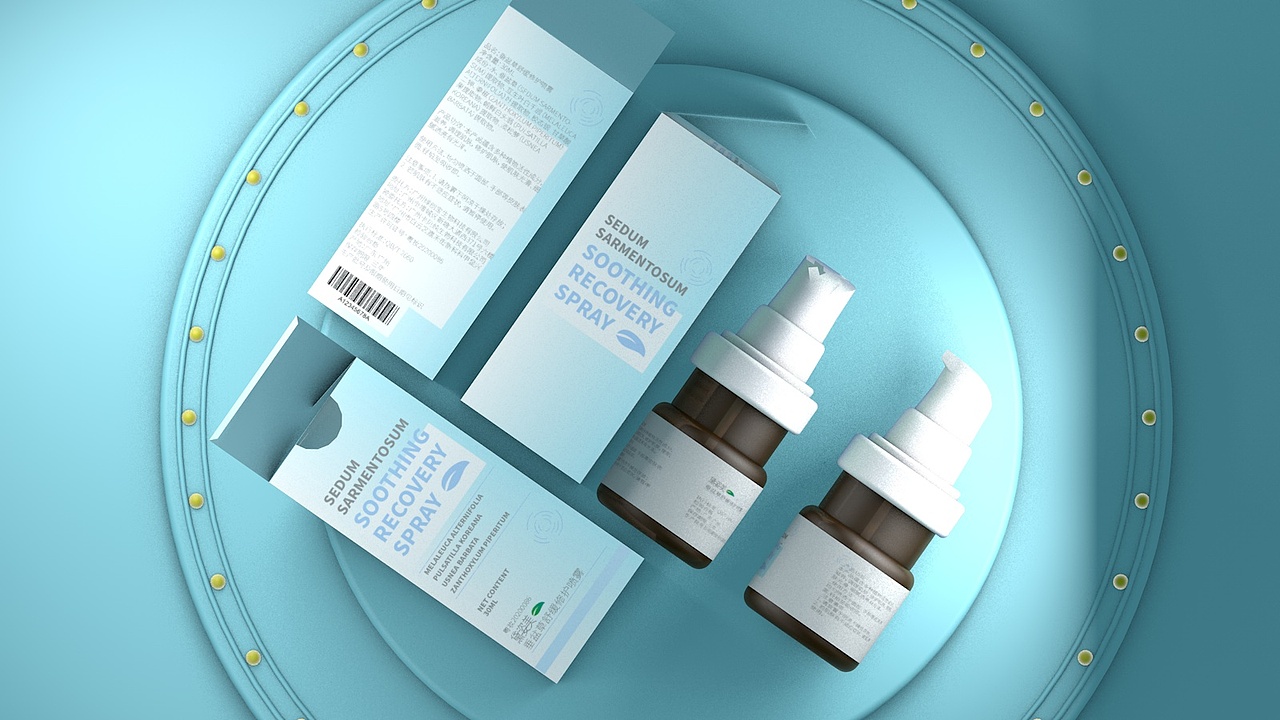 化妆品包装设计c4d效果图制作小臣