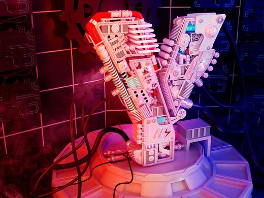 C4D金属字体练习