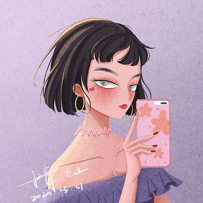 三月四月插画头像