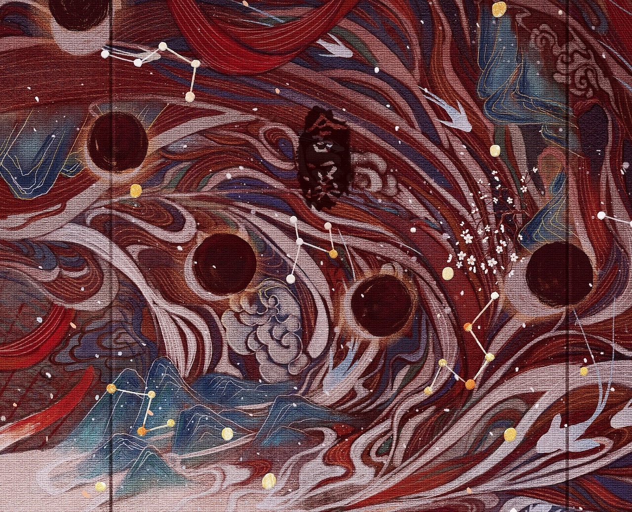 满载星河与君弈古风插画