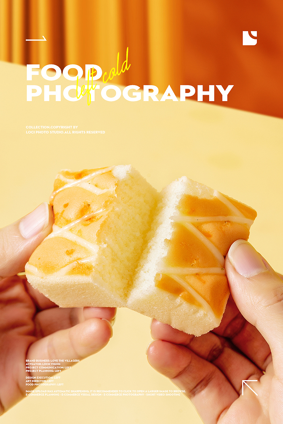 肉松焗蛋糕电商摄影