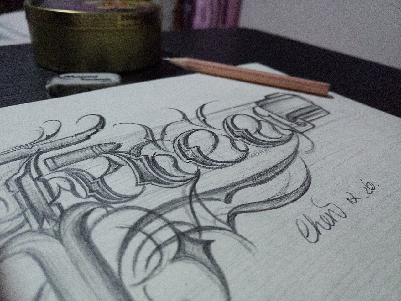 最近一些奇卡诺字体练习