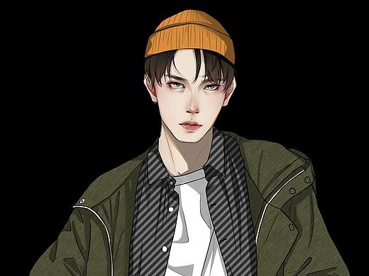 男装搭配 女装搭配  人物插画 