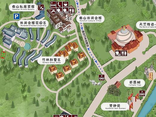 AAAAA景区手绘地图制作导航图制作卡通地图制作