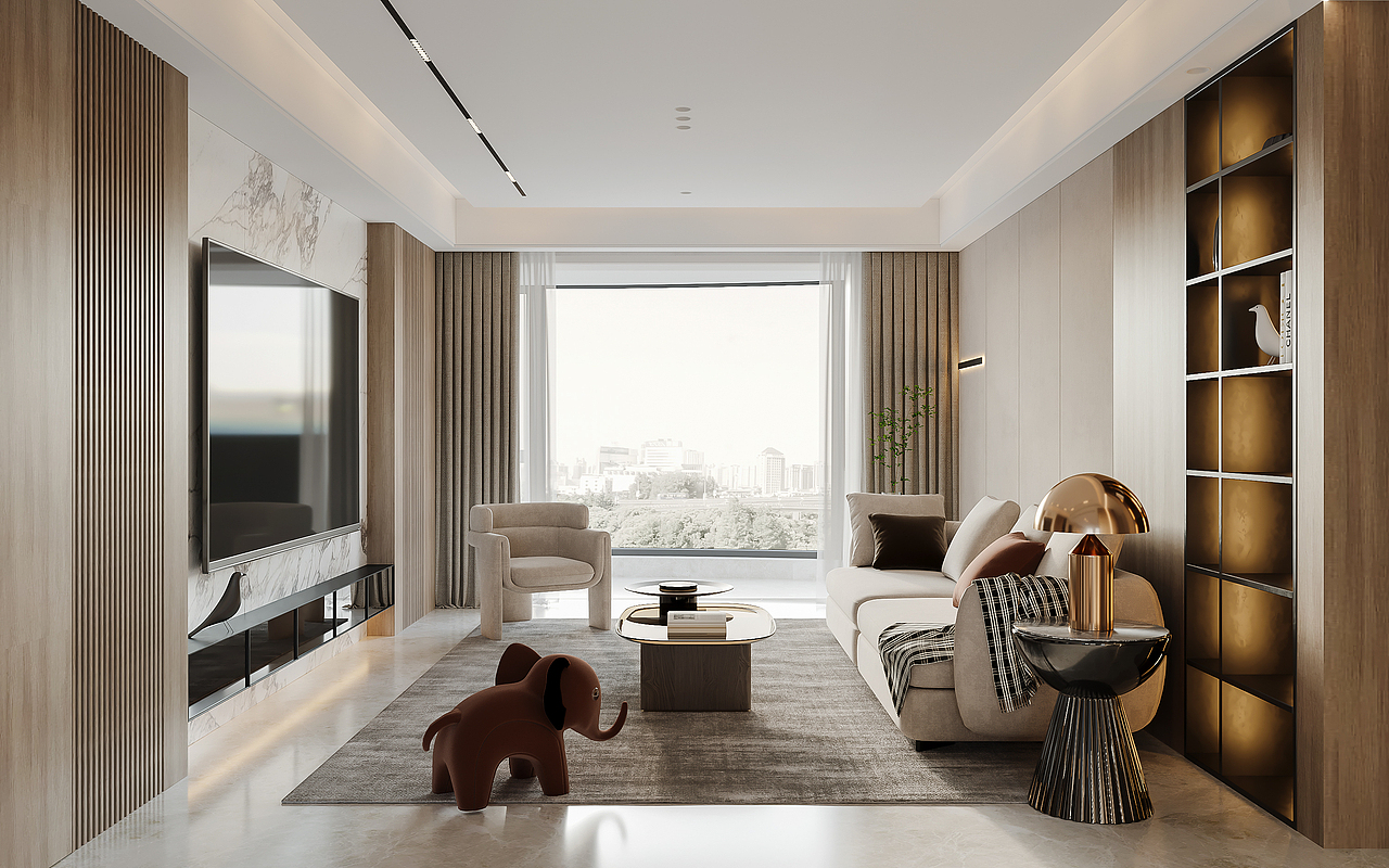 现代轻奢风格效果图