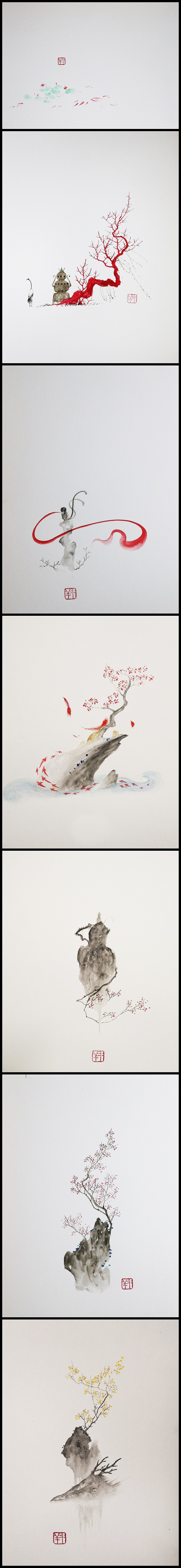 【縛海集】——副圖（图ZMTEzNDIxNjY4） - 绘画 - 站酷设计师翔魚原创素材 - 站酷ZCOOL