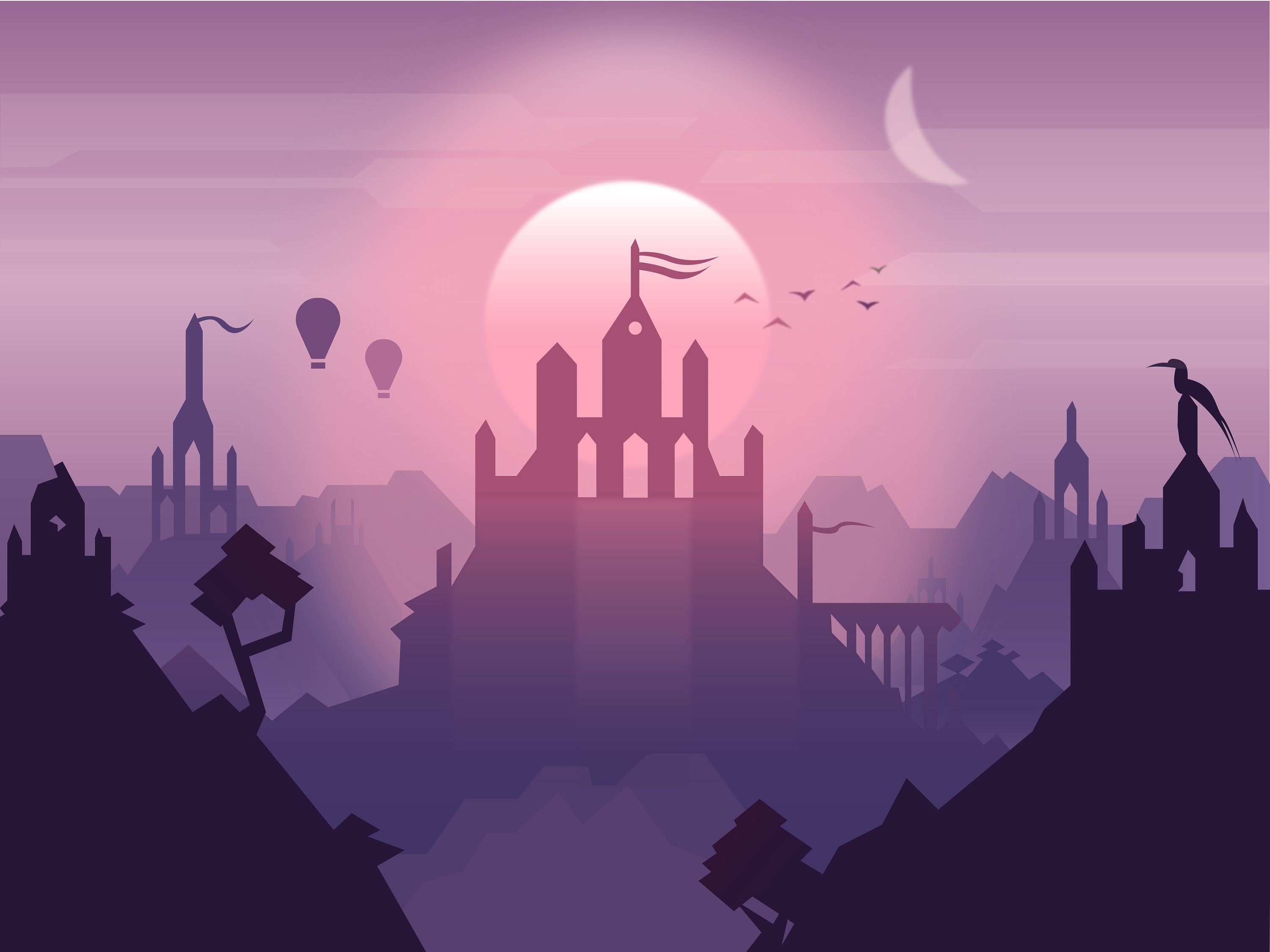 「临摹」扁平插画