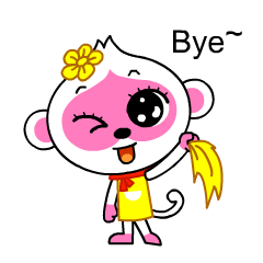 奇乐猴(happy wiz monkey),是只全身白色,桃心红脸红耳朵的弥猴,它给