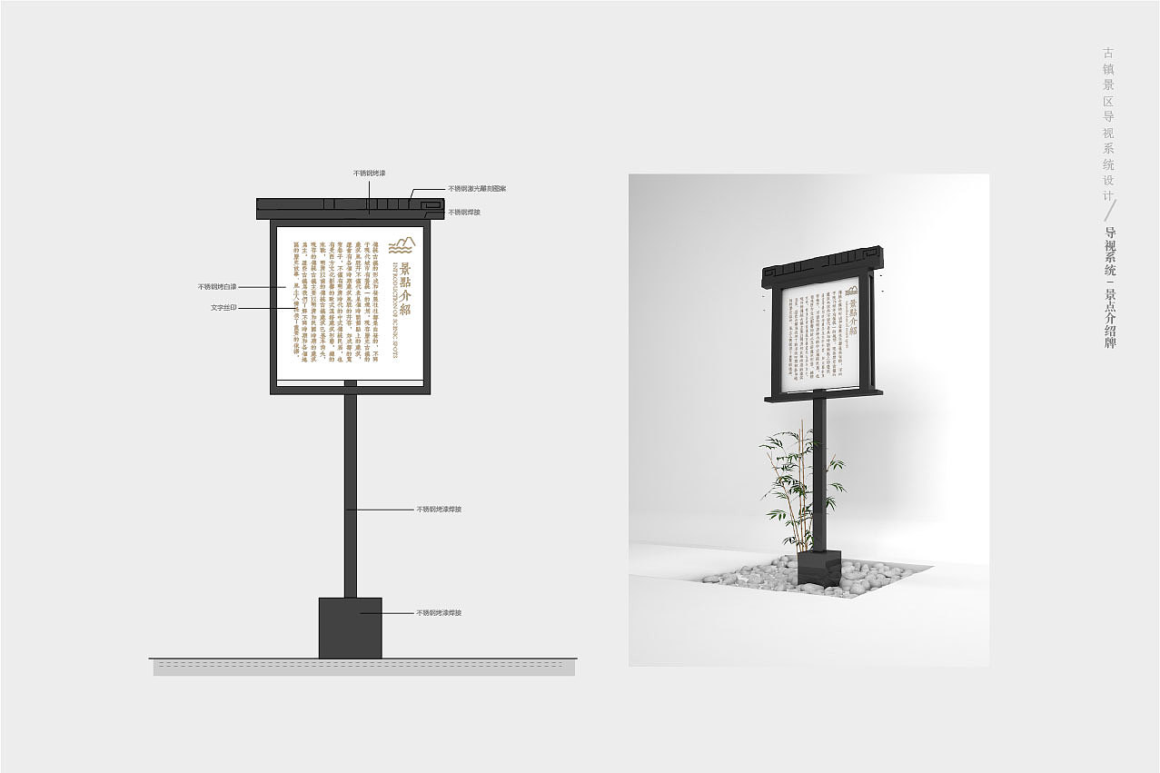 一套古镇景区导视系统设计方案分享