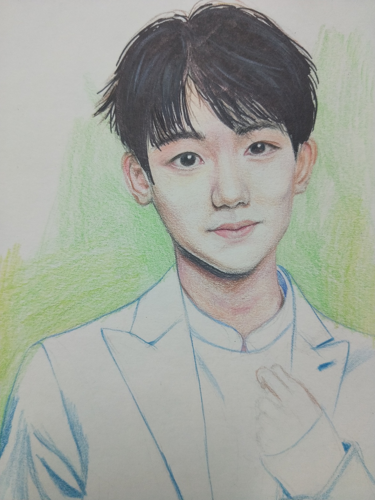彩铅手绘王源.