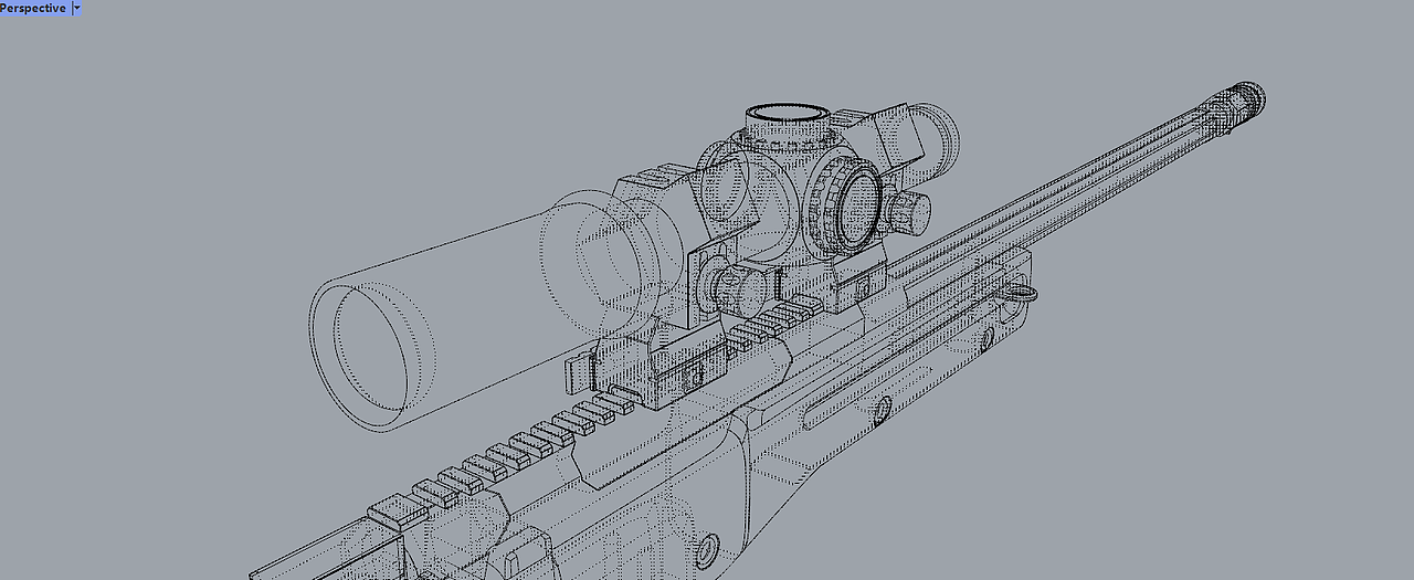 建模练习awm狙击枪