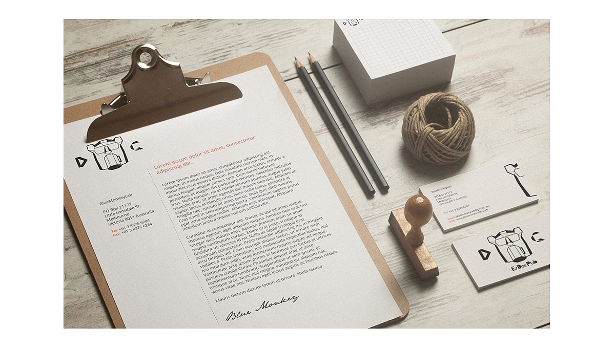 二狗酒馆logo标志标签VI设计