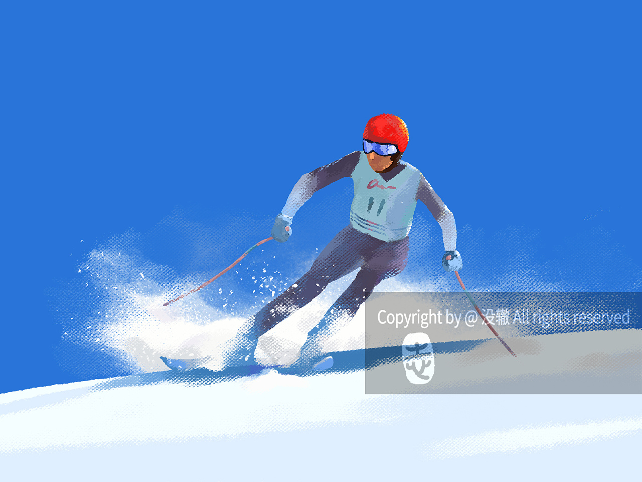 冬奥运项目卡通图片