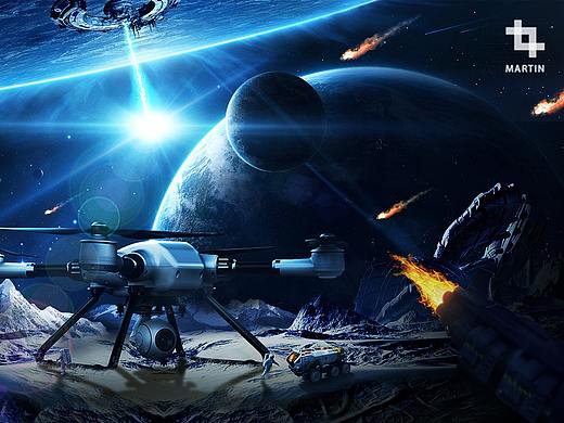 无人机banner合成（个人主页-ZMzg1Njg5NzY=） - 海报 - 站酷设计师Martin_Hong原创素材 - 站酷ZCOOL