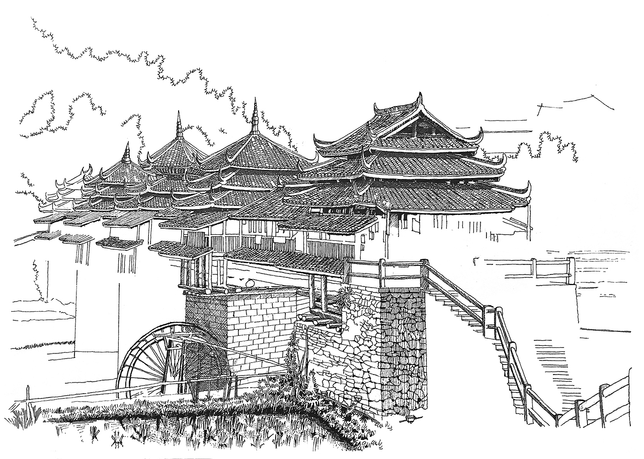 2018黔东南建筑手绘写生