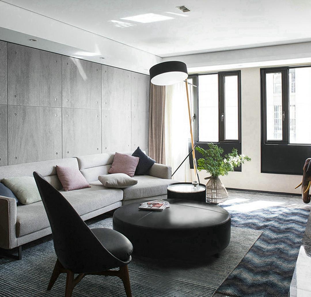 时尚大气黑白灰风格背景墙 - 家居新生活设计效果图 - 每平每屋·设计家