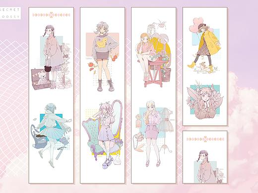 纸胶带插画《Girl's Secret》