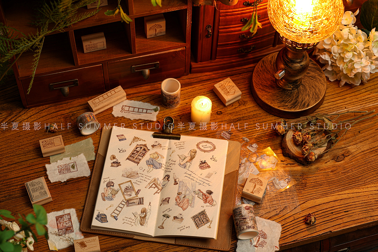 复古森系文创产品拍摄